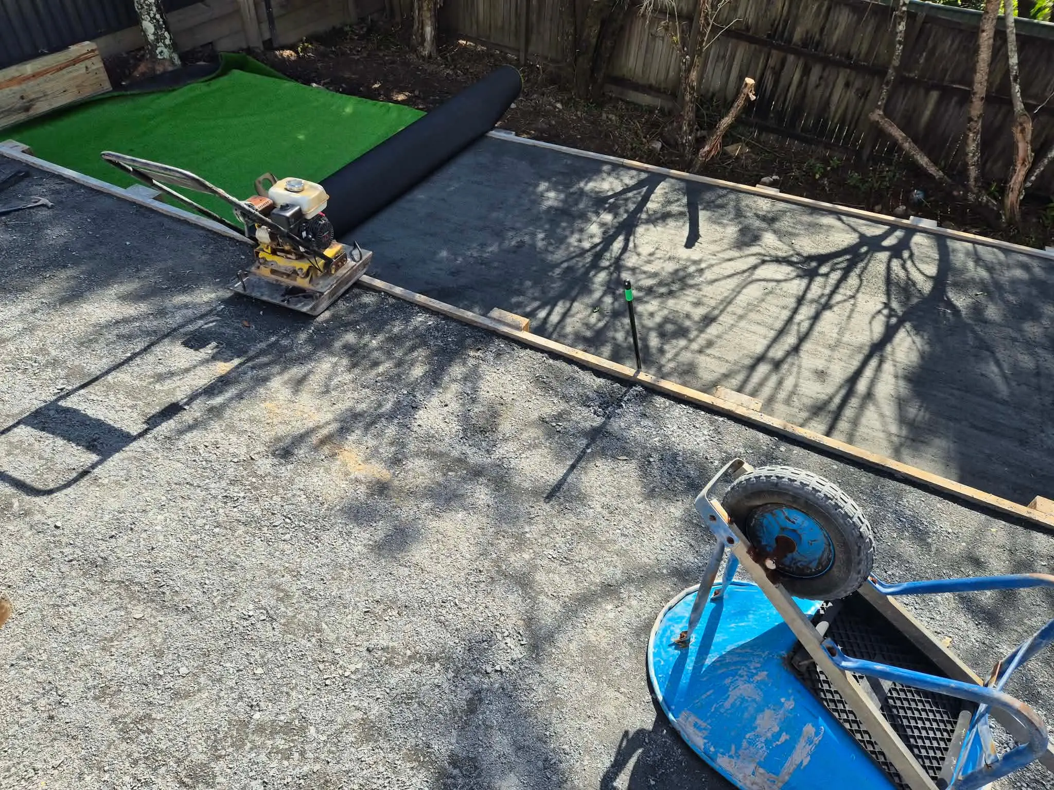 astro turf base preparation crushed rock brisbane