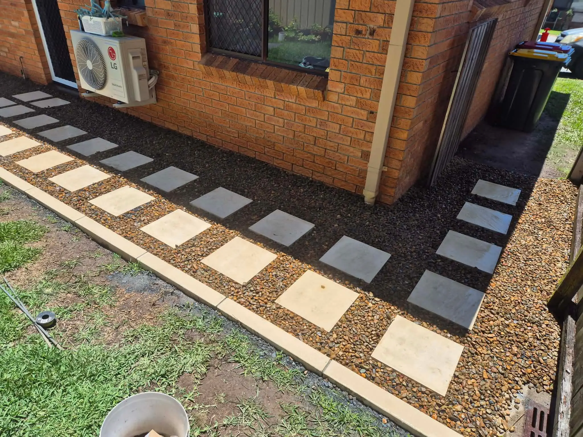 Landscaping paving preparation Brisbane backyard